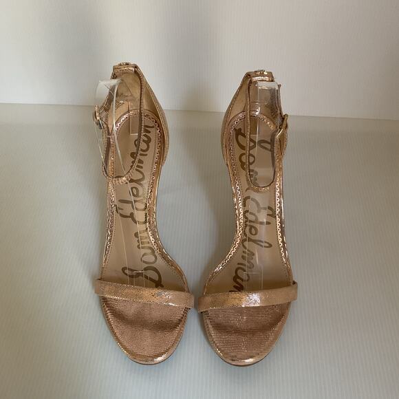 Sam Edelman Strappy  Rose Gold  High Heel Sandals Size 8.5 M Leather Upper - Picture 8 of 11